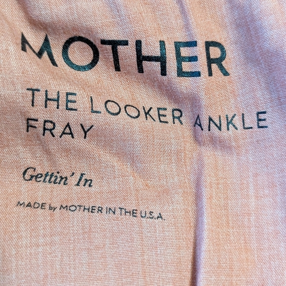 Mother The Looker Ankle Fray Jeans in Coconut Shell Gettin' in Size 28 EUC - Picture 9 of 12